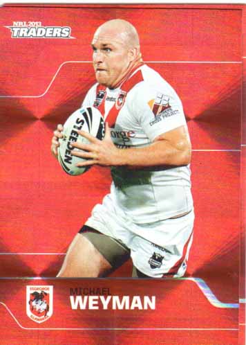 2013 NRL Traders Parallel PS156 Michael WEYMAN St George Illawarra Dragons 2013 NRL Traders Parallel PS156 Michael WEYMAN St George Illawarra Dragons