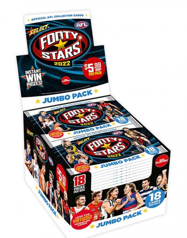 2022 Select AFL Footy Stars Sealed Trading Card Jumbo Box Diggaz