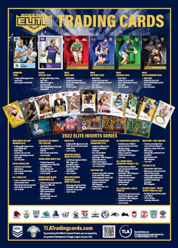 2022 NRL Elite Diggaz Trading Cards